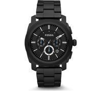 Fossil Montre pour homme, Machine, mouvement chronographe à quartz, boîtier en acier inoxydable noir de 45 mm avec bracelet en acier inoxydable, FS4552