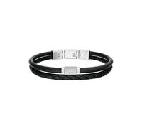 FOSSIL Bracelet 'Machine' noir / argent, Taille One Size
