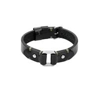 Fossil Machine JF04946040 Bracelet en cuir pour homme Noir
