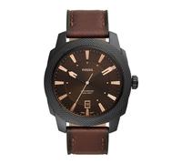 Fossil Montre Homme FS5972 – Quartz – Boîtier inoxydable 49 mm noir – Bracelet cuir ProPlanet