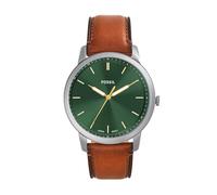 Fossil Minimalist Watch for Men, Quartz Movement with Stainless Steel Or Leather Strap, Vert Olive