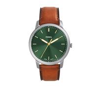Fossil Minimalist Watch for Men, Quartz Movement with Stainless Steel Or Leather Strap, Vert Olive