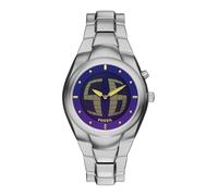 FOSSIL Montre à affichage analogique 'BIG TIC' indigo / jaune d'or / argent, Taille One Size