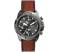 FOSSIL Montre à affichage analogique 'Bronson' brun foncé / gris argenté, Taille One Size