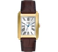 Montre Fossil Hommes FS6011 - Marron Cuir - Etanche 5 Atm - Quartz - Verre minéral - Analogique