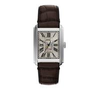 FOSSIL Montre à affichage analogique 'CARRAWAY' mastic / brun foncé / noir / argent, Taille One Size