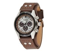 Fossil Montre Homme Coachman CH2565 – Chronographe Quartz, Boîtier acier 45 mm, Bracelet cuir