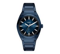 Fossil Everett Homme Montre 42MM en Acier Inoxydable Bleu, FS6169
