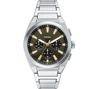 Fossil Everett Homme Montre en Acier Inoxydable Ton argenté 44MM, FS6183