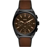 FOSSIL Montre à affichage analogique 'Everett' marron / noir, Taille One Size