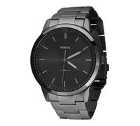 Fossil Minimalist Watch for Men, Quartz Movement with Stainless steel or Leather strap, Gris foncé