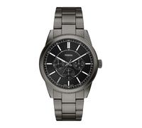 Fossil Pearson Montre Homme, Mouvement Multifonction Quartz avec bracelet en acier inoxydable ou cuir, Gris Gunmetal, 42 mm