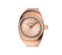 FOSSIL Montre Bague pour Femme, Mouvement à Quartz avec Bracelet en Acier Inoxydable