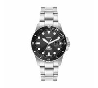 Fossil Montre Blue FS6032 Homme 42 mm Analogique Quartz 3 aiguilles Date Acier Inoxydable Noir/Argent