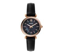 Fossil Montre Carlie pour femme, mouvement à quartz trois aiguilles avec bracelet en cuir