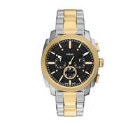 Fossil Montre chronographe en Acier Inoxydable pour Homme, Argent/Or/Noir, 44MM