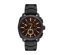 Fossil Montre chronographe pour homme en acier inoxydable, bracelet noir, 44 mm