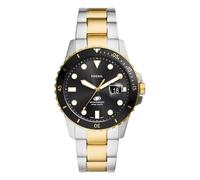 Fossil - Montre Fossil en acier inoxydable bicolore bleue à trois aiguilles avec date - Homme - Accessoires - Multicolore - Taille: ONE Size