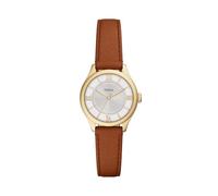 Fossil Montre Gilmore pour Femmes, Mouvement à Quartz Trois Aiguilles, Bracelet en Acier Inoxydable ou en Cuir, Or crémeux, 28 mm