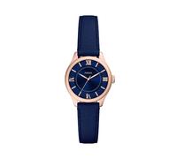 FOSSIL Montre Gilmore pour Femmes, Mouvement à Quartz Trois Aiguilles, Bracelet en Acier Inoxydable ou en Cuir, Noir et Ton Or Rose, 28 mm