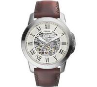 Fossil Montre Grant automatique en cuir marron Marron G