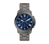 Fossil Montre Grant pour Homme, Mouvement chronographe à Quartz avec Bracelet en Acier Inoxydable, Graphite, 44 mm