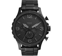 Fossil Montre Nate en acier inoxydable Noir Noir G
