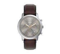 Fossil Montre Neutra pour Homme, Mouvement chronographe à Quartz avec Bracelet en Cuir