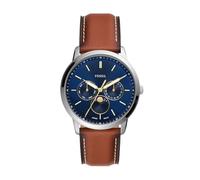 FOSSIL Montre Neutra pour Homme, Mouvement Multifonction à Phases de Lune avec Bracelet en Acier Inoxydable ou en Cuir