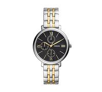 Fossil Montre pour femmes Jacqueline Multifunction, mouvement multifonction, boîtier en acier inoxydable argenté de 38 mm avec bracelet en acier inoxydable, ES5143