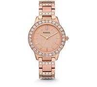Fossil Montre pour femmes Jesse, mouvement à quartz, boîtier en acier inoxydable or rose de 34 mm avec bracelet en acier inoxydable, ES3020