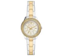 Fossil Montre pour Femmes Stella, Mouvement à Trois Aiguilles avec Date, Boîtier en Acier Inoxydable Argenté de 30 mm avec Bracelet en Acier Inoxydable, ES5138