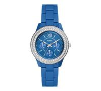 Fossil Montre pour Femmes Stella, Mouvement Multifonctions, Boîtier en Plastique Proplanet Bleu 37 mm avec Bracelet en Plastique Proplanet, Es5193