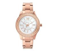 Fossil Montre pour Femmes Stella, Mouvement Trois Aiguilles Date, Boîtier en Acier Inoxydable or Rose de 30 mm avec Bracelet en Acier Inoxydable, ES5136