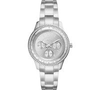 Fossil Montre pour Femmes Stella Sport, Mouvement Multifonction à Quartz, Boîtier en Acier Inoxydable Argenté de 37 mm avec Bracelet en Acier Inoxydable, ES5108