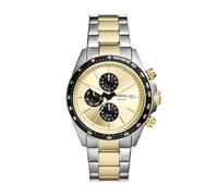 Fossil Montre pour Homme avec Montre Multifonction Autocross en Acier Inoxydable, Bicolore