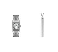 Fossil - Montre pour Homme Carraway et Collier de chaînes Harlow - Mouvement à Trois Aiguilles, Acier Inoxydable