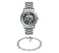 Fossil Montre pour Homme Heritage en Acier Inoxydable Argenté et Bracelet, Set