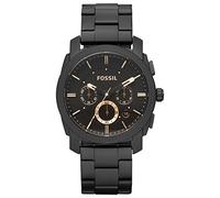 Fossil Montre chronographe à Quartz pour Homme avec Bracelet en Acier Inoxydable, Cadran Noir, Noir, Taille Unique, FS4682