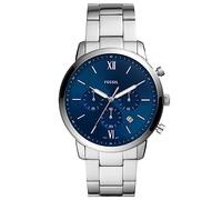 Fossil Montre pour homme Neutra Chrono, mouvement chronographe, boîtier en acier inoxydable de 44 mm avec bracelet en acier inoxydable, FS5792