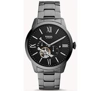 Fossil Montre pour homme Townsman, mouvement automatique, boîtier en acier inoxydable fumé de 44 mm avec bracelet en acier inoxydable, ME3172