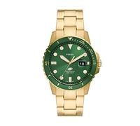 Fossil Montre pour hommes Fossil Blue, mouvement à quartz, boîtier en acier inoxydable doré de 42 mm avec bracelet en acier inoxydable, FS5950