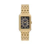 Fossil Montre Raquel pour femmes, mouvement à quartz trois aiguilles avec bracelet en acier inoxydable, Noir de jais et ton or, 26 mm