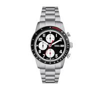 Fossil Montre à affichage analogique noir/argent/blanc Taille One Size