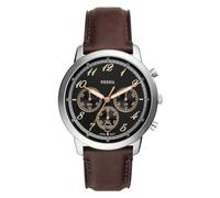 FOSSIL Neutra Montre pour Homme, Mouvement Chronographe avec Bracelet en Acier Inoxydable ou en Cuir, Tan et Marron, 44mm