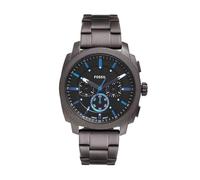 Fossil New Machine Watch pour Homme, 44mm Mouvement chronographe à Quartz avec Bracelet en Acier Inoxydable ou en Cuir