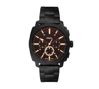 Fossil New Machine Watch pour Homme, 44mm Mouvement chronographe à Quartz avec Bracelet en Acier Inoxydable ou en Cuir