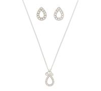 FOSSIL Parure de bijoux argent / transparent / blanc perle, Taille One Size