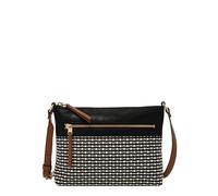 Fossil Petit sac à main à bandoulière Fiona pour femme, rayures noires, Taille unique