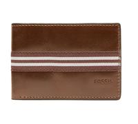 FOSSIL Porte-cartes marron en cuir pour homme - Jared Front Pocket Wallet Bifold Medium Brown 112174